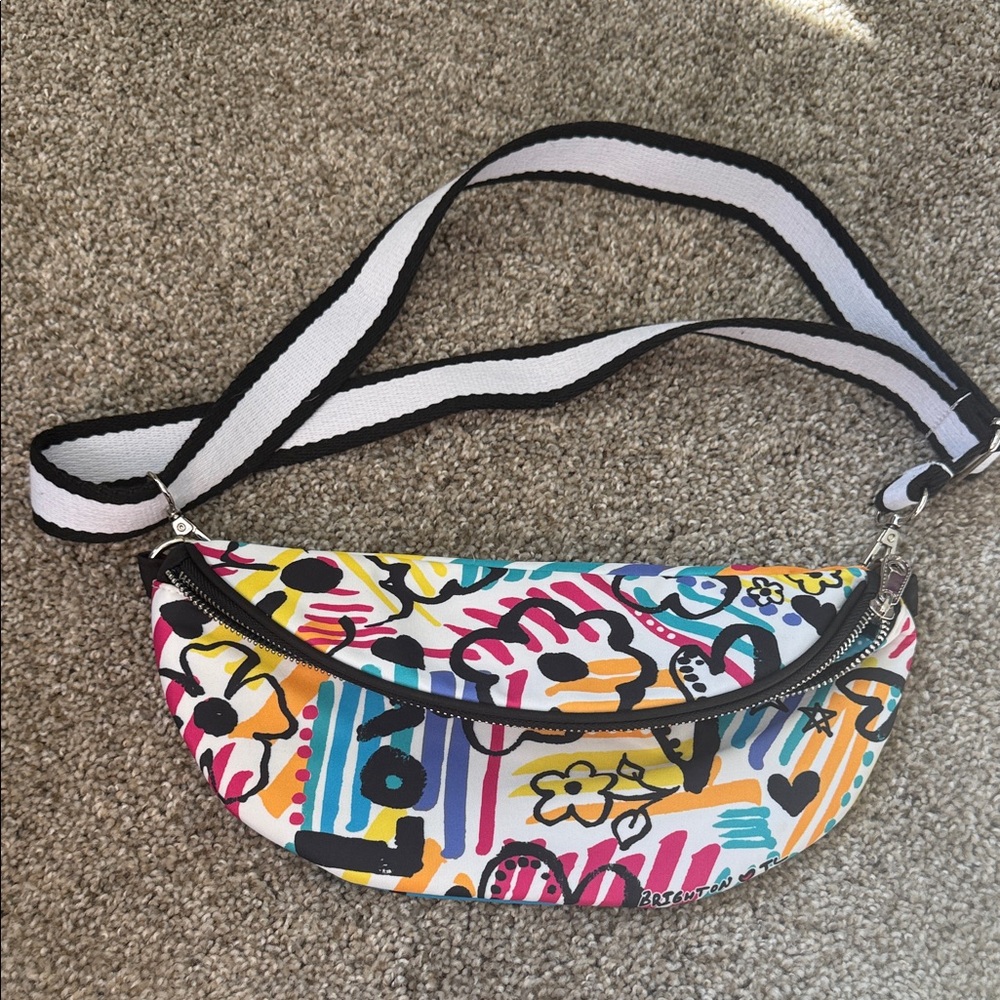 Colorful Graffiti Print Crossbody Belt Bag